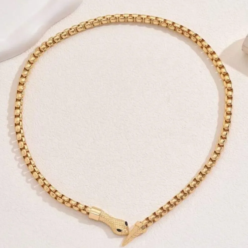 Free People Gold Snake Necklace - Picture 2 of 6